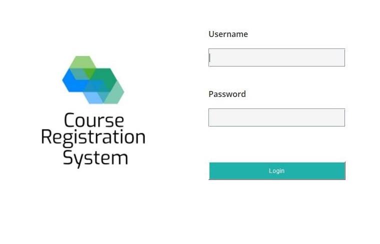 Image of my Course Registration System Java Application
